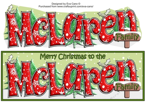 Christmas Forest MCLAREN Family large dl