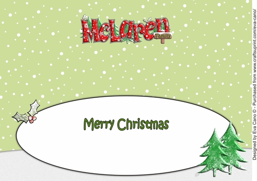 Christmas Forest MCLAREN Family large dl insert