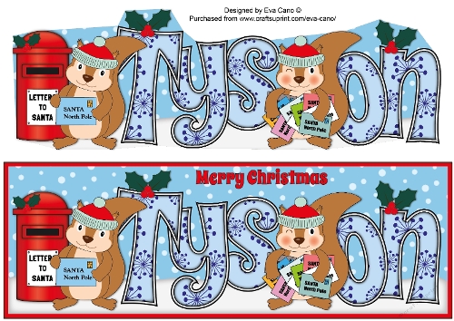 Christmas Sid the Squirrel with letters to Santa TYSON large dl