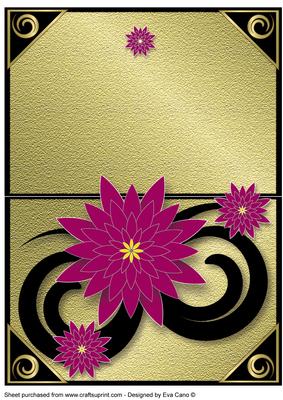Oriental Magenta Flowers Over the Edge