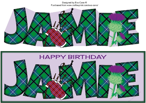 Scottish Theme JAMIE large dl