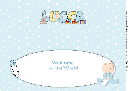 New Baby Boy LUCCA with Cute Baby & Bottle large dl insert