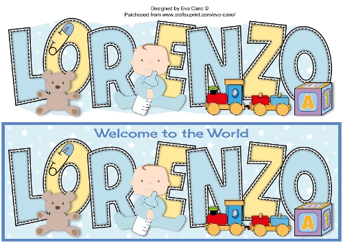 New Baby Boy LORENZO with Cute Baby & Bottle large dl