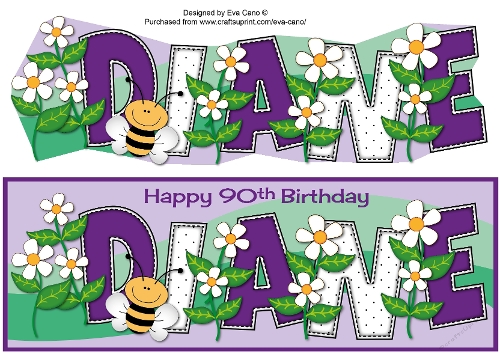 Flowers and Bees DIANE 90th large dl