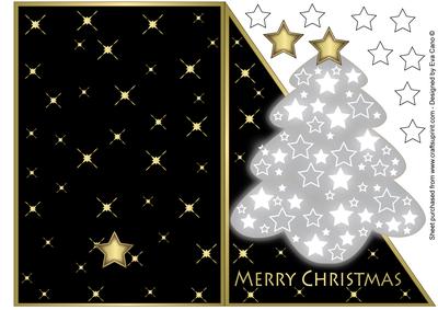 Bright Christmas Tree in Black