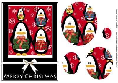 Christmas Penguins Pyramid (black)