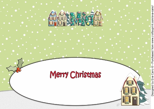 Christmas Houses MIA large dl insert