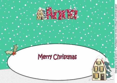 Christmas Houses ANNA large dl insert