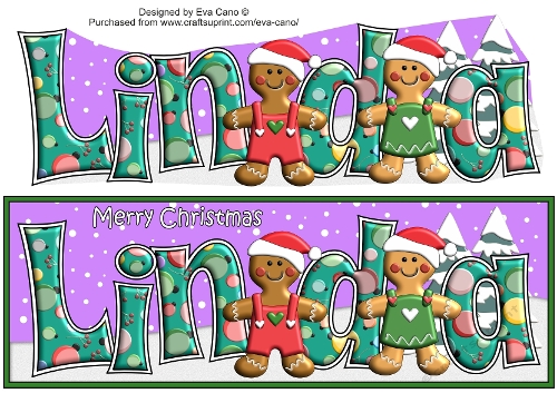 3D Gingerbread People LINDA large dl