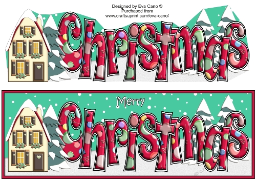 Christmas Houses CHRISTMAS large dl