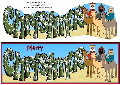 Three Wise Men CHRISTMAS large dl