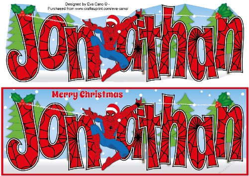 Christmas Spiderman JONATHAN large dl