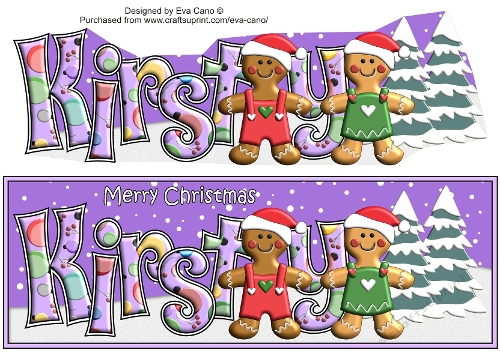 3D Gingerbread People KIRSTY large dl