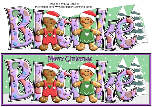 3D Gingerbread People BLAKE large dl