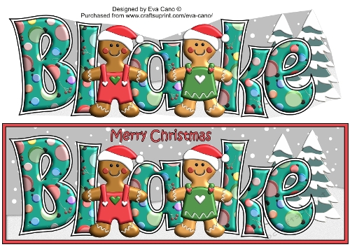 3D Gingerbread People BLAKE large dl