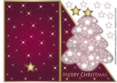 Bright Christmas Tree in Burgundy