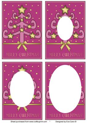 Funky Christmas Tree Inverted Pyramid (pink)