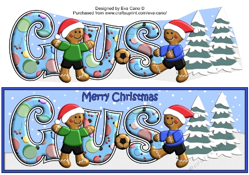 3D Gingerbread People playing more football GUS large dl