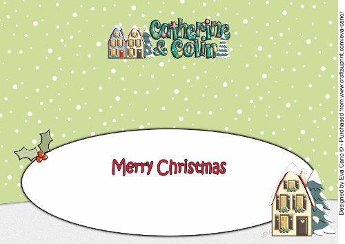 Christmas Houses CATHERINE & COLIN large dl insert