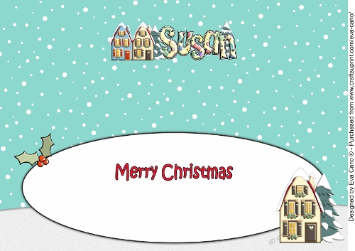 Christmas Houses SUSAN large dl insert