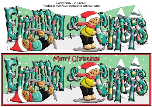 3D Gingerbread People Skiing Race EMMA & CHRIS large dl