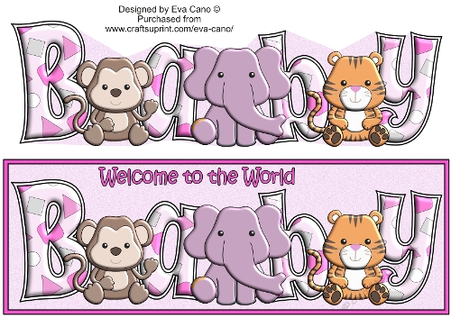 Cute Jungle Animals NEW BABY large dl 2