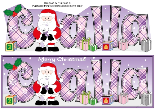 Santa with Teddy CALLA large dl