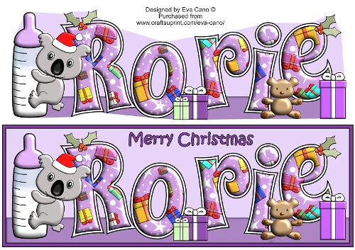Christmas Baby Koala and bottle RORIE large dl