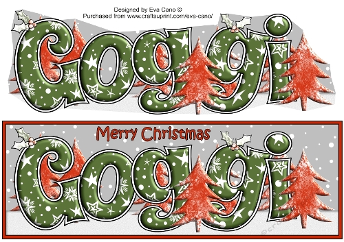 Christmas Forest GOGGI large dl