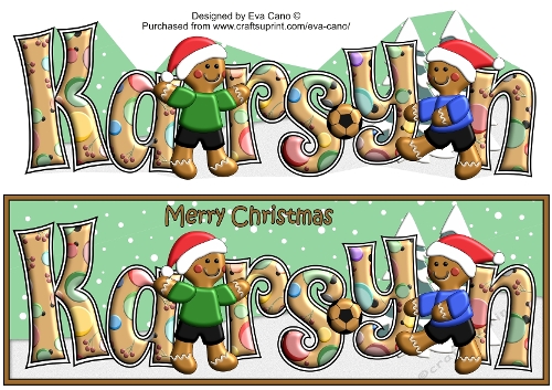 3D Gingerbread People playing more football KARSYN large dl