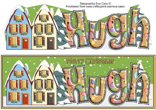 Christmas Houses HUGH large dl