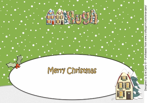 Christmas Houses HUGH large dl insert