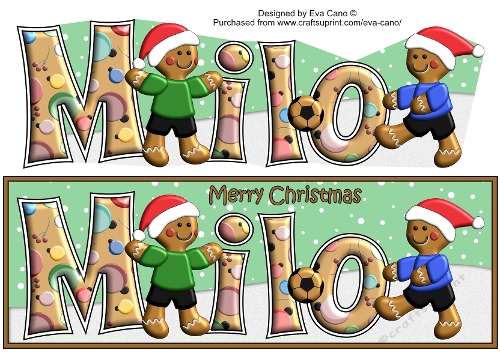 3D Gingerbread People playing more football MILO large dl