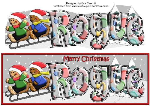 3D Gingerbread People Sledging ROGUE large dl