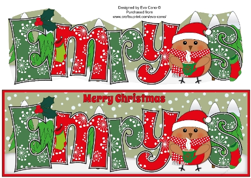 Christmas Plump Robin with Hot Drink EMRYS large dl