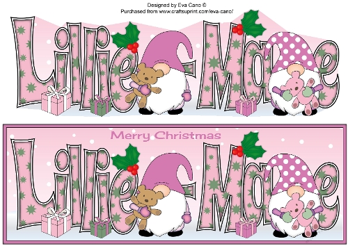 Christmas Gnomes with teddy bears LILLIE-MAE large dl