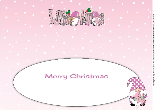 Christmas Gnomes with teddy bears LILLIE-MAE large dl insert