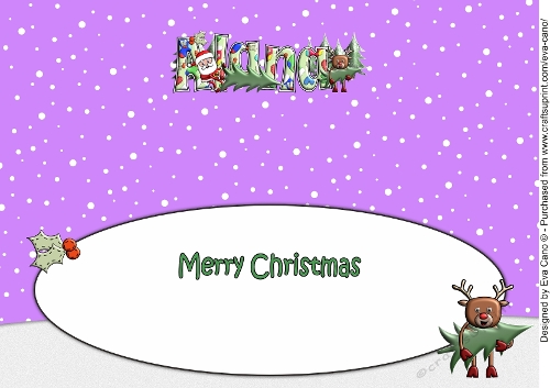 Smiley Santa and Rudolf picking a tree ALANA large dl insert