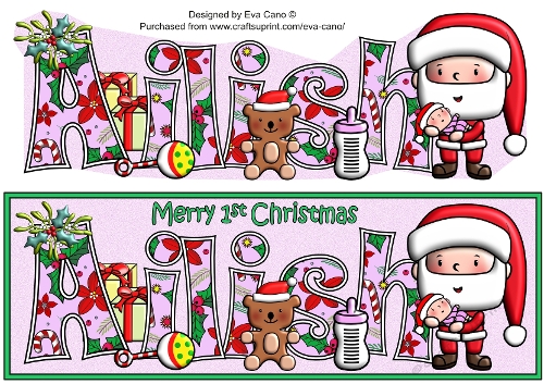 Jolly Santa First Christmas AILISH large dl