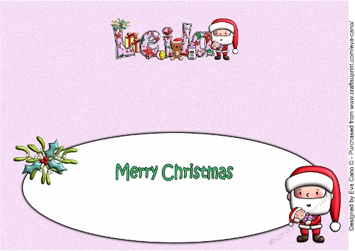 Jolly Santa with Baby LEILA large dl insert