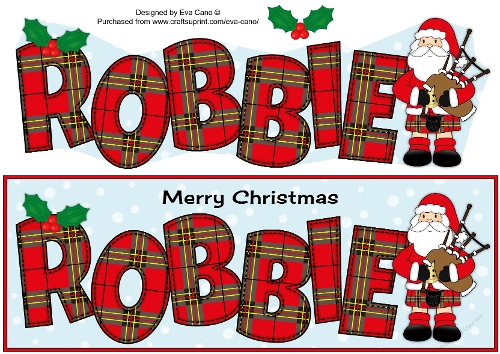 Scottish Santa ROBBIE large dl