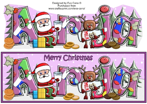 Smiley Santa and Rudolf having milk and cookies ARJA large dl