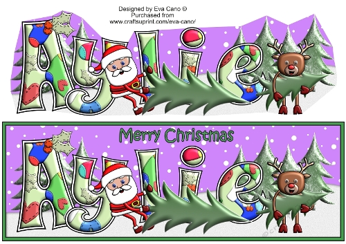 Smiley Santa and Rudolf picking a tree AYLIE large dl