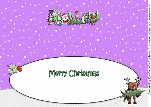 Smiley Santa and Rudolf picking a tree AYLIE large dl insert
