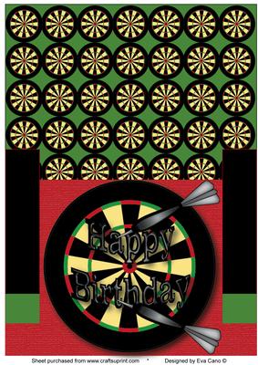 Birthday Dartboard Stagger Card