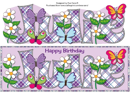 Flowers and Funny Butterflies JULIE large dl