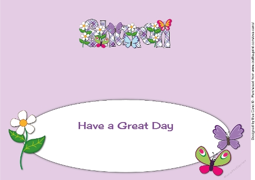 Flowers and Funny Butterflies SHARON large dl insert