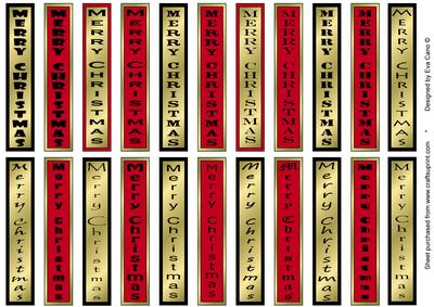 Merry Christmas Vertical Tags 2