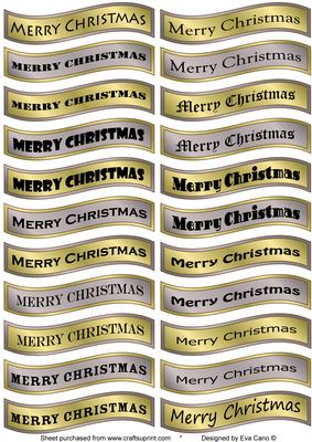 Merry Christmas Wavy Tags