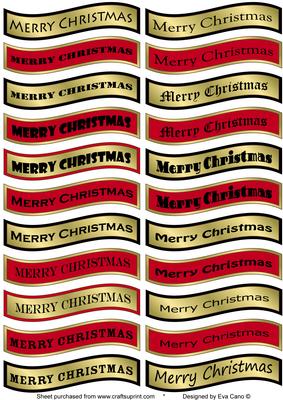 Merry Christmas Wavy Tags 2